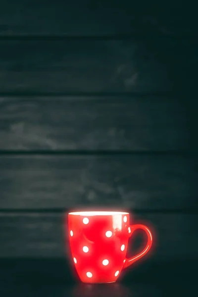 Czerwona filiżanka kawy — Zdjęcie stockowe