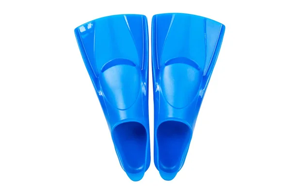Blue flippers on white background — Stock Photo, Image