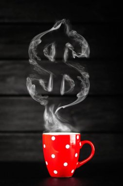 kırmızı kahve kupası.