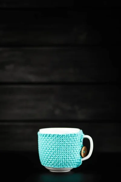 Blauer Kaffeebecher — Stockfoto