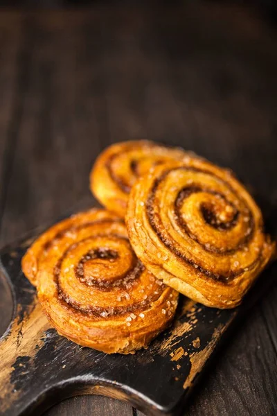 Traditionele kaneel broodjes — Stockfoto