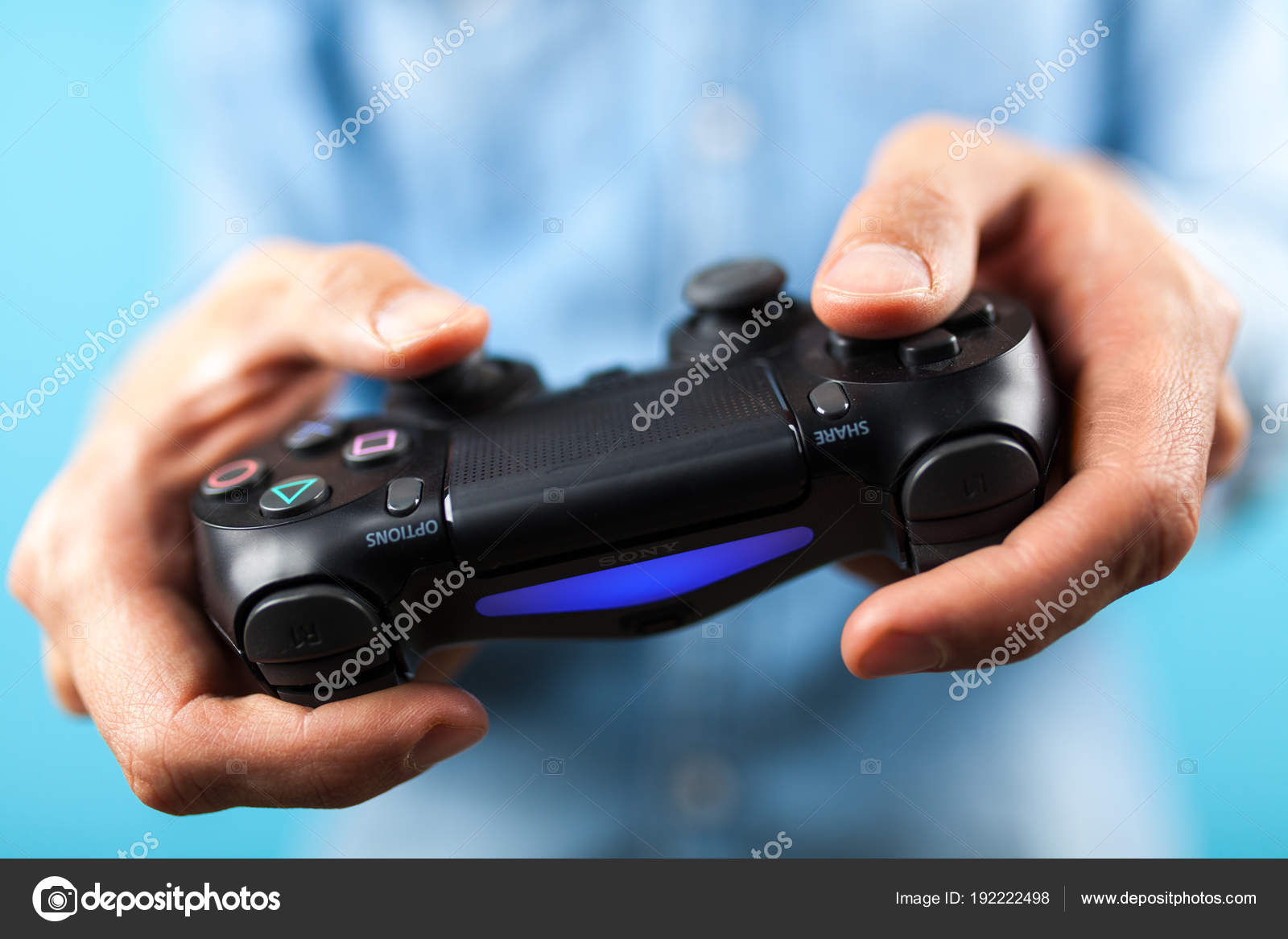 Playstation 4 Ps4 Controller And Game Stock Photo - Download Image