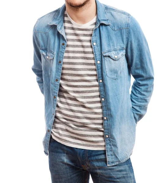 genç ve yakışıklı bir adam portresi Studio