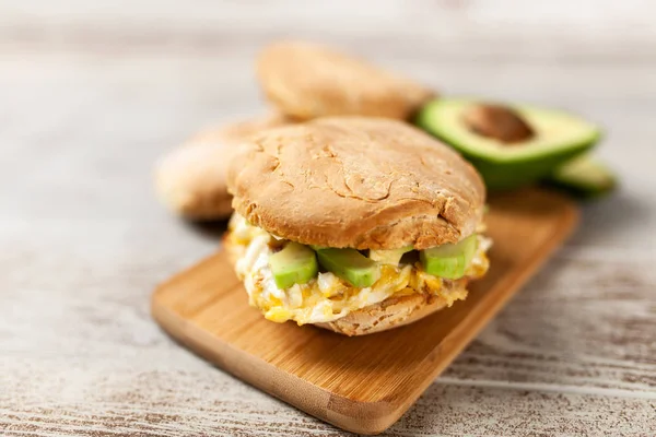 Avocado and egg sandwich