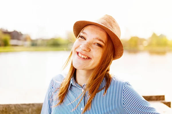 Young red haired girl — Stock Photo, Image