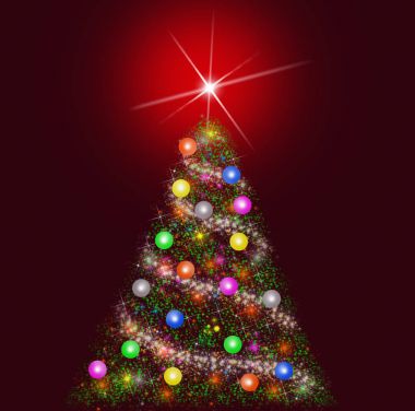 Renkli Noel ağacı