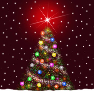 Renkli Noel ağacı