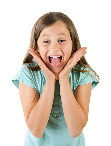 Girl screaming — Stock Photo, Image