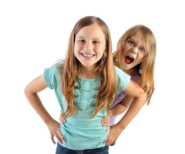 Two happy girls — Stock Photo, Image