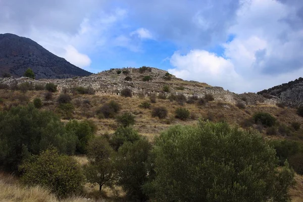 Veduta di Micene acropoli e del suo sito archeologico — Foto Stock