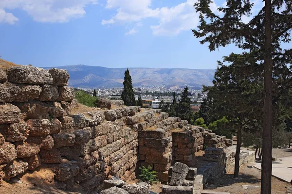 Ruinas en la colina de Atenas Acrópolis, Grecia — Foto de Stock