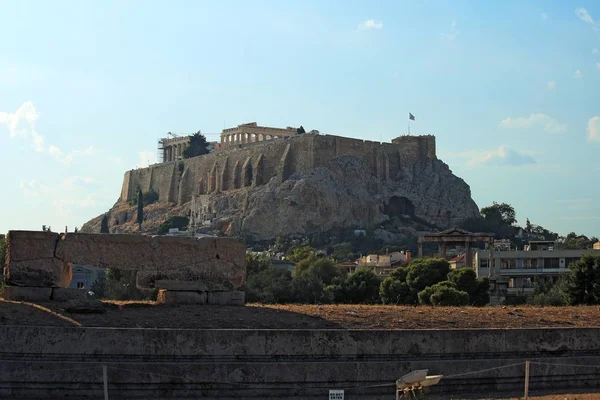 Atenas Acrópolis vista desde el templo de Zeus sitio — Foto de Stock
