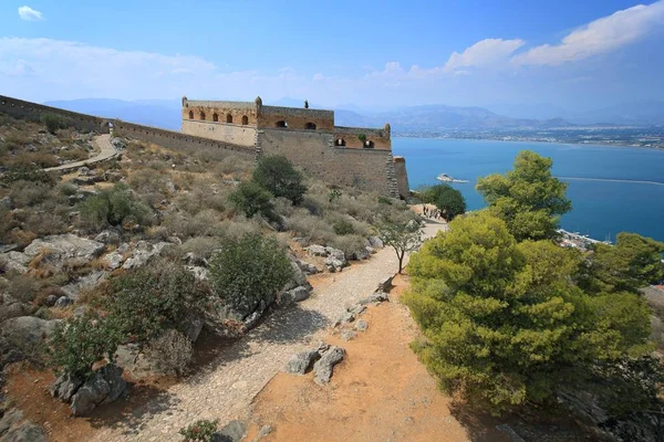 Fortaleza de Palamidi en Nafplion, Argolis Peloponnese, Grecia — Foto de Stock