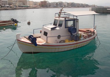 balıkçı tekne, haven, Loutraki, Yunanistan