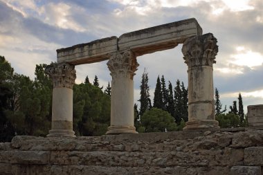 Corinth, Yunanistan Octavia Tapınağı kalıntıları