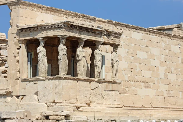 Caryatides d'Erechtheion à Athènes Acropole, Grèce — Photo