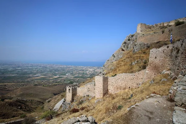 Acrocorinth (Akropolis i antika Korinth) — Stockfoto