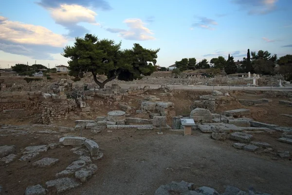 Ruínas em Corinto, Grecia — Fotografia de Stock