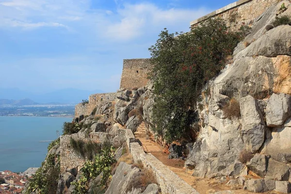 Cetatea Palamidi din Nafplion, Argolis Peloponez, Grecia — Fotografie, imagine de stoc