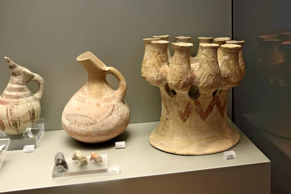 Atina, Yunanistan, Eylül, 03, 2016. Kiklad Sanat Müzesi Arkeoloji, Atina, Yunanistan. Bu aletler ve otomotik makinalar yaklaşık 5000 yıl önce oluşturulan.