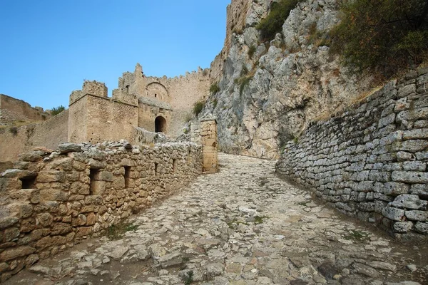 Acrocorinto (l'acropoli dell'antica Corinto ) — Foto Stock