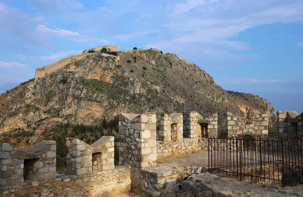 Fortaleza de Palamidi no topo da colina, Nafplion, Grécia — Fotografia de Stock