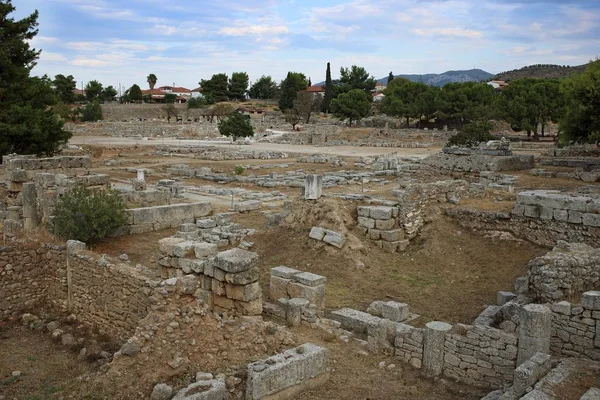 Ruinas en Corinto, Grecia - sitio arqueológico — Foto de Stock