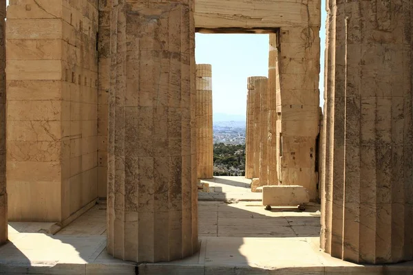 Colonnes de Propylaia à Athènes Acropole, Grèce — Photo