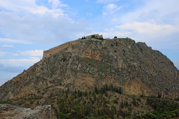 Παλαμήδι φρούριο στην κορυφή του λόφου, Ναύπλιο, Ελλάδα — Φωτογραφία Αρχείου