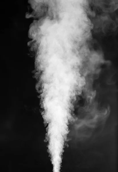 White vapor on the black background — Stock Photo, Image