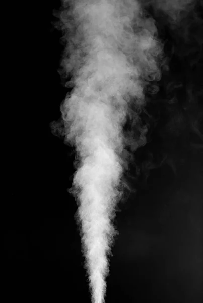 White vapor on the black background — Stock Photo, Image