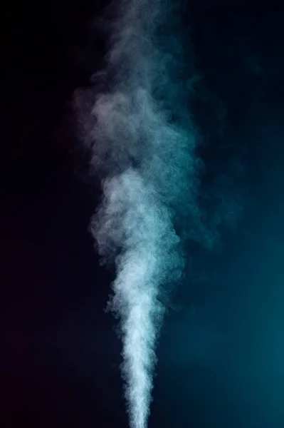 Blue vapor on the black background — Stock Photo, Image