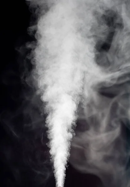 White vapor on the black — Stock Photo, Image