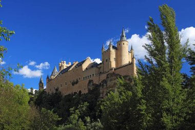 Segovia, İspanya. Segovia 'nın Alcazar' ı. Castilla y Leon