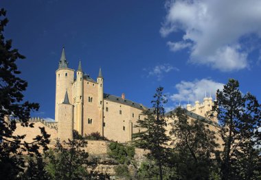 Segovia, İspanya. Segovia 'nın Alcazar' ı. Castilla y Leon