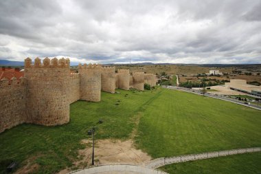 Avila Ortaçağ Kalesi duvar, Castilla y Leon, İspanya