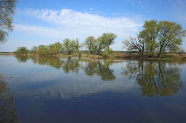 Küçük nehir erken baharda, Rusya Federasyonu