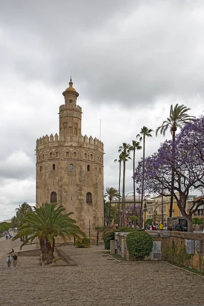 Torre del Oro - The Golden tower - of Seville, Spain — стоковое фото