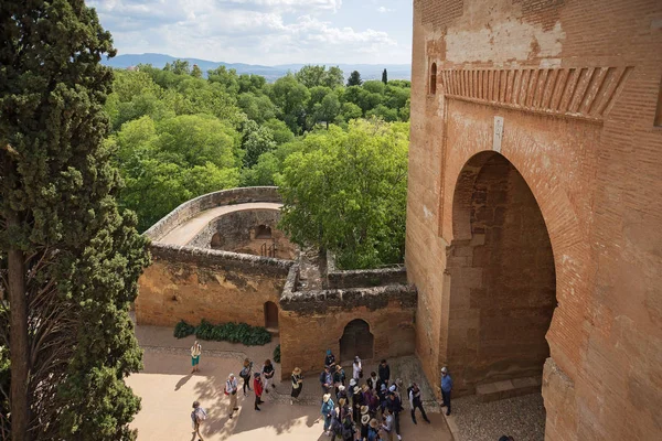 Alhambra Portões de Justiça com decoração moura e cristã — Fotografia de Stock