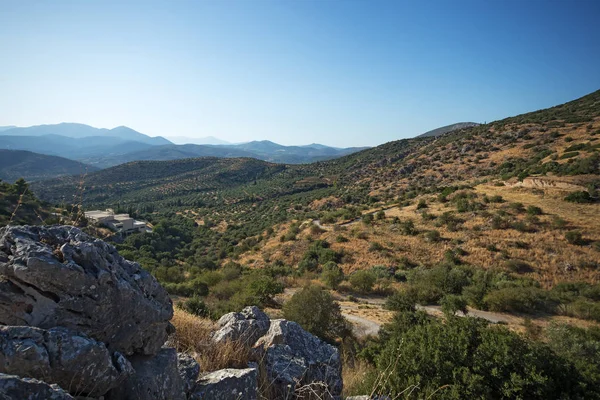 Micenas - um sítio arqueológico perto de Mykines em Argolis, Peloponeso, Grécia — Fotografia de Stock