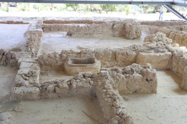 Pylos, Moreloponese, Yunanistan 'daki Kral Nestor sarayının kalıntıları