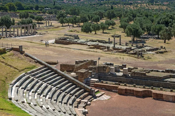 Eski Messene Şehir Kalıntıları Odeon Moreloponnese Yunanistan — Stok fotoğraf