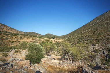 Mycenae - Argolis, Moreloponnese, Yunanistan 'daki Mykines yakınlarında bir arkeoloji sahası. M.Ö. ikinci milenyumda, Miken Yunan medeniyetinin en büyük merkezlerinden biriydi..