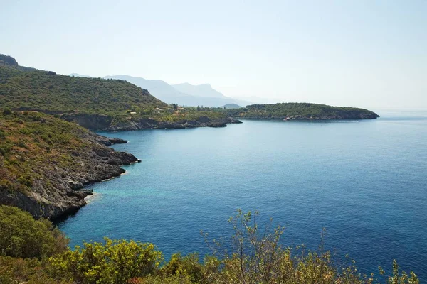 Coast Landscapes Kardamili Town Mesinian Bay South Peloponnese Greece — Stock Photo, Image
