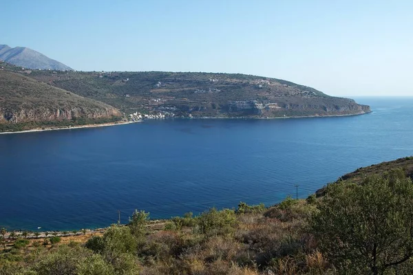 Paisajes Costeros Entre Kardamili Dyros Dirou Ciudades Messinian Bay Peloponeso — Foto de Stock