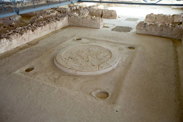 Ruínas Palácio Rei Nestor Pylos Peloponeso Grécia — Fotografia de Stock