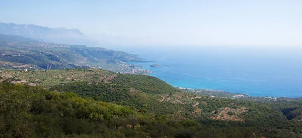Paesaggi Costieri Vicino Alla Città Kardamili Messinian Bay Peloponneso Meridionale — Foto Stock