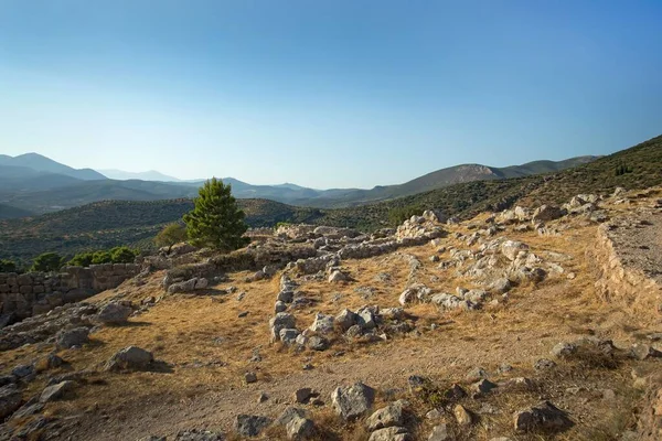 ミケーネ Mycenae ギリシャ ペロポネソスのアルゴリスにあるミケーネ近郊の遺跡 紀元前2千年紀 ミケーネはギリシャ文明の主要な中心地の一つであった — ストック写真