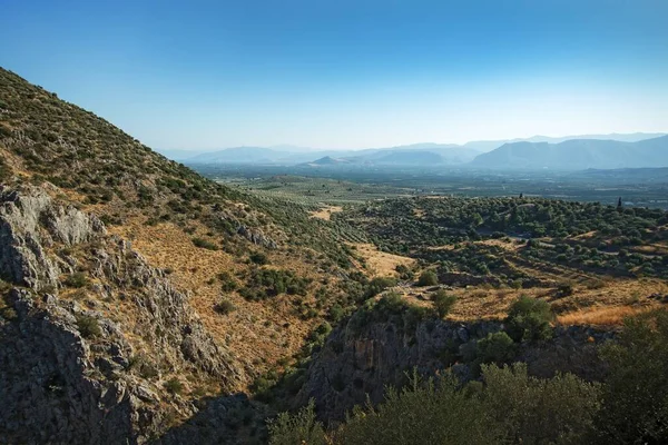 Mycenae Stanowisko Archeologiczne Niedaleko Mykines Argolis Peloponez Grecja Drugim Tysiacleciu — Zdjęcie stockowe