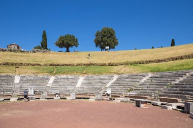 Eski Messene şehir kalıntıları Odeon, Moreloponnese, Yunanistan